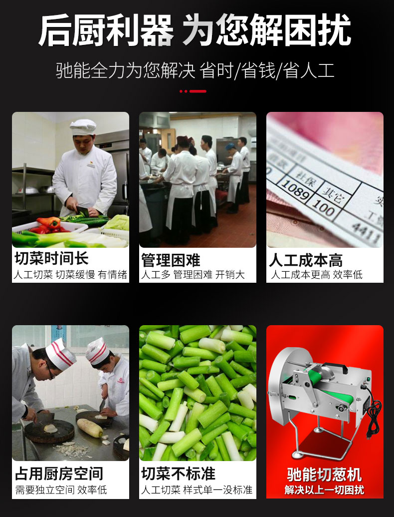 永利yl23411切葱机与人工对比 永利yl23411切葱机与人工对比