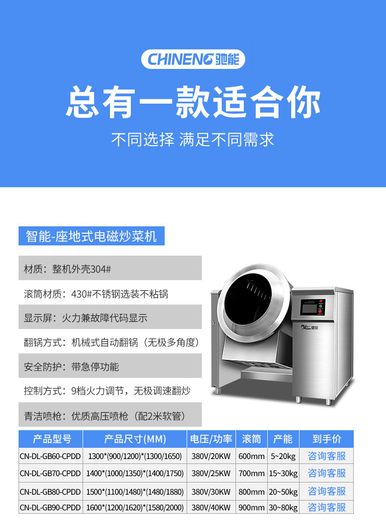 永利yl23411炒菜机产品参数1 永利yl23411炒菜机产品参数1