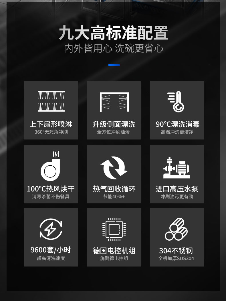 永利yl23411长龙洗碗机9大配置 永利yl23411长龙洗碗机9大配置